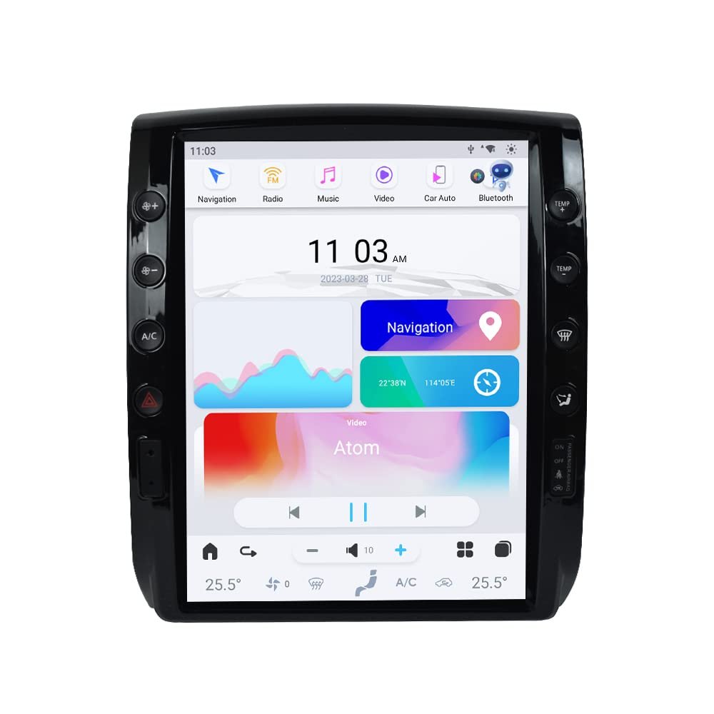 aoonav 12.1 Inch Android Car Radio Upgrade for Toyota Tacoma 2005-2015 Auto Stereo Replacement Multimedia Video Player GPS Navigation Head Unit, Support Carplay/WIFI/4G LET/BT/DSP/OEM JBL System
