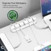 Cable Organizer Clips Cord Holder - 5 Packs Self Adhesive Cable Management for USB Cable/Power Cord/Wire view 3
