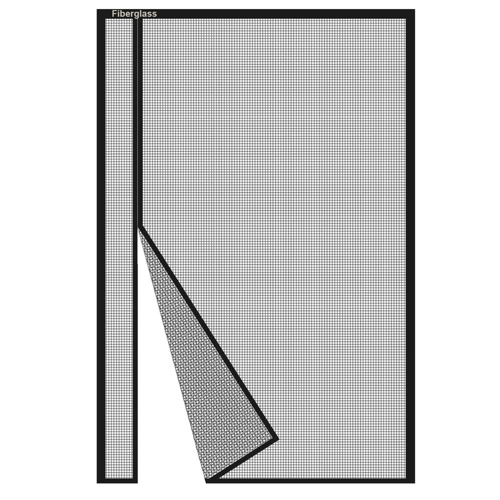 Risareyi Side Opening Magnetic Screen Door, 30 x 98 inch, Black