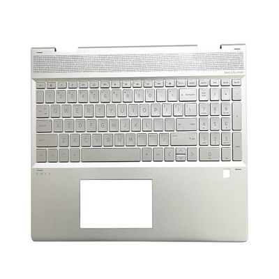 Bayjebu Replacemet Parts for HP Envy x360 15-DR 15T-DR 15.6" Palmrest Bezel US Backlit Keyboard for UMA L56975-001 Silver