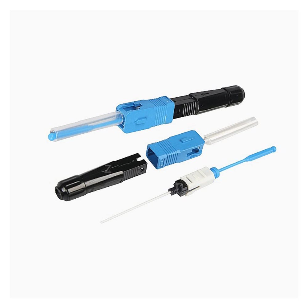EZGISH Optical Fiber Fittings 100PCS SC UPC Hot Melt Optical Fiber Fast Connector FTTH Field Quick Assembly Fiber Optic connectors Communication Equipment