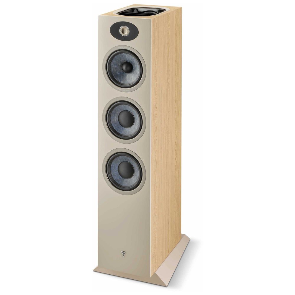 Focal Theva N3-D - Dolby Atmos Compatible 3-Way Floorstanding Loudspeakers with 6.5-Inch Drivers, Sold Individually, Light Wood - FTHEVAN3LW-D
