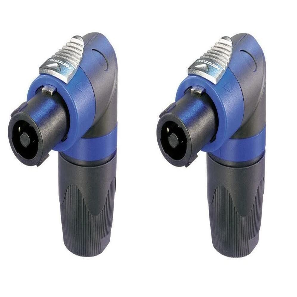 (2) Two Genuine NEUTRIK NL4FRX SpeakON 4-Pole Right Angle Locking Cable Mount