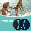 Waterproof AirTag Bracelet for Kids(2 Pack) - Soft Silicone Air tag Wristband Kids, Lightweight Airtag Watch Band GPS Tracker Holder Hidden for Child Compatible with Apple Airtag (Black/Blue) view 3