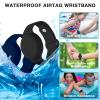 Waterproof AirTag Bracelet for Kids(2 Pack) - Soft Silicone Air tag Wristband Kids, Lightweight Airtag Watch Band GPS Tracker Holder Hidden for Child Compatible with Apple Airtag (Black/Blue) view 4