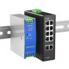 Industrial 8-Port Full Gigabit POE+ Switch with Industrial DIN-Rail Power Supply, 2 Gigabit Uplink Port, Total 120W Budget, DIN-Rail POE Switch for IP Cameras, VoIP Phones, Wireless APs view 1