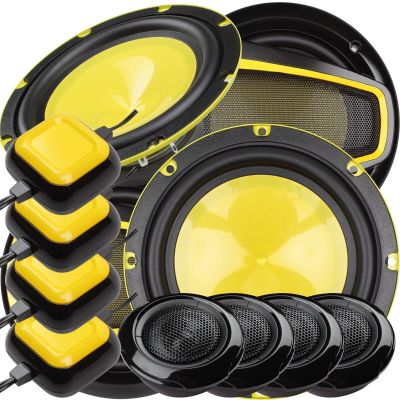AUDIOTEK 1300W 6.5-Inch 2-Way Car Audio Component Speakers System - 2 Pairs