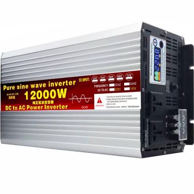 Pure Sine Wave Power Inverter 6000W /12000W DC 24V 48V to AC 230V/240V Converter, Car Inverter with LCD Display USB for RV Truck Car,24V-110V