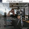 INNOREL 10-Layer Carbon Fiber Mini Tripod CT223C Desktop Tripod with 28mm Low Profile Ballhead & Center Column, Tabletop Camera Stand, Compact Portable for Digital DSLR, DV Video, Max Load 22lb/10kg view 2