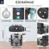 INNOREL 10-Layer Carbon Fiber Mini Tripod CT223C Desktop Tripod with 28mm Low Profile Ballhead & Center Column, Tabletop Camera Stand, Compact Portable for Digital DSLR, DV Video, Max Load 22lb/10kg view 4