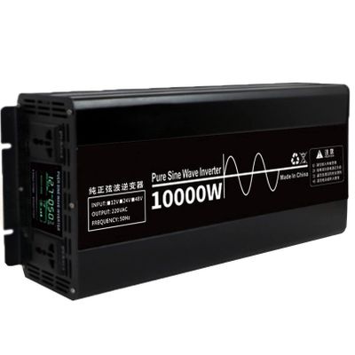 Pure Sine Wave Inverter DC 24v 48v AC 110v 220v Power 10000W Converter for Home, RV, Truck Car Inverter Converte with LED Display,48V-220VBlack