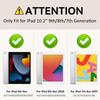 BMOUO Case for iPad 9th/8th/7th Generation 10.2", Shockproof 360 Rotating Stand Shoulder Hand Strap for iPad 9th/8th/7th Gen Case with Pencil Holder for iPad 10.2 inch 2021/2020/2019 - Purple Teal view 2