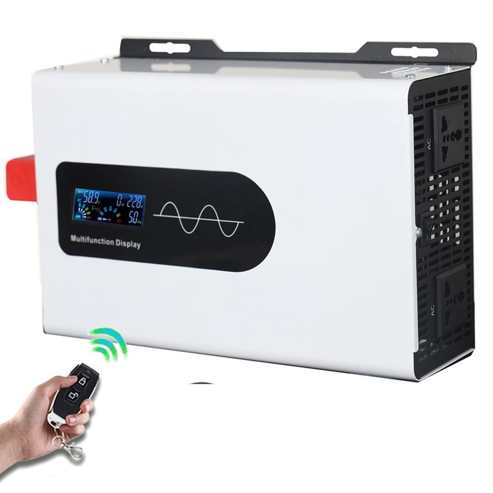 10000W Power Inverter Pure Sine Wave,12V Dc to 110V/120V Ac Converter, LCD Display for Home Rv Solar System Car Microwave, Power Tool, Water Pump, Induction Cookers,60Vto220V