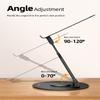 Nulaxy Telescopic 360 Rotating Laptop Stand for Desk Adjustable Height Swivel Pull Out Design Ergonomic Laptop Riser Fits All 10-17" Laptops Computer MacBook, Black view 4