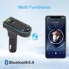 Car FM Transmitter,Car MP3 Player Transmitter,Bluetooth Car Adapter,Hands Stereo Dual USB Charging Bluetooth Car Adapter with Colorful Ambient Light view 2