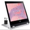 acer 2023 X360 Chromebook Spin 2-in-1 Convertible Laptop Student Business,8-Core MediaTek MT8183C Processor,11.6 HD Touch IPS,4GB RAM,64GB eMMC,WiFi 5,Chrome OS+MarXSolCables,Pure Silver view 1