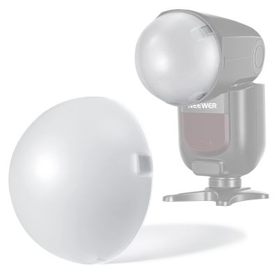 NEEWER Magnetic Dome Diffuser for Round Head Speedlite Flash, Magnetically Attached Flash Dome Light Modifier for Z2PRO Z2 Z1 Speedlite, M12