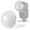 NEEWER Magnetic Dome Diffuser for Round Head Speedlite Flash, Magnetically Attached Flash Dome Light Modifier for Z2PRO Z2 Z1 Speedlite, M12 view 1