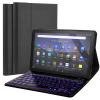 FunYaung Backlit Keyboard Case for Fire HD 10/10 Plus Tablet (2021 Release, 11th & 2023 Release, 13th) 10.1 inch, Slim Cover with 7 Colors Light Wireless Detachable Backlit Keyboard view 1