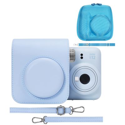 Aenllosi Hard Case for Fujifilm Instax Mini 12/11+PU Leather Protective