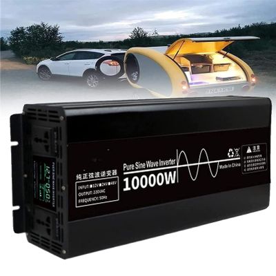 10000W Inverter 24V 48V 60V to 110V 220V 240V Pure Sine Wave Power AC Car Converter, LCD Display for RV Truck car Home use,60v-black220V