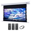 Elite Screens Evanesce Tension B, 120-inch Diagonal 16:9, 4K / 8K HD Ready, Recessed in-Ceiling Electric Tab Tensioned Projector Screen, Matte White Projection Screen Surface, ETB120HW3-E8 view 1