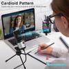 FIFINE USB Desktop Recording Microphone with Gaming Headset Bundle, Podcast Streaming Condenser PC Mic with Volume Knob, Metal Body, Over-Ear Headset Set, Compatible with PS4/PS5Computer (K669S+H6W) view 2