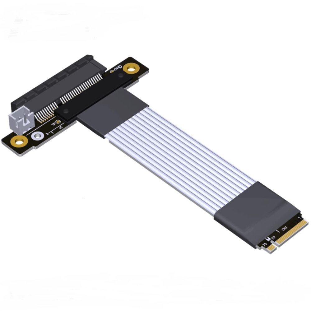 ADTLINK Pcie 4.0 M.2 NVMe to PCI Express x4 Extender Adapter Cable with Metal Shield for PCIe x4 SSD RAID, LAN, Capture Cards to M.2(Ultra SSD, M-Key) Extension (15cm, K42ST)