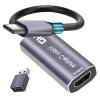 4K HDMI Capture Card, Cam Link Video Capture Card HDMI to 1080P Type-C for Windows Mac OS System for Streaming Gaming Meeting with USB C Adapter to Adjust PS3 4, Switch, Xbox view 1