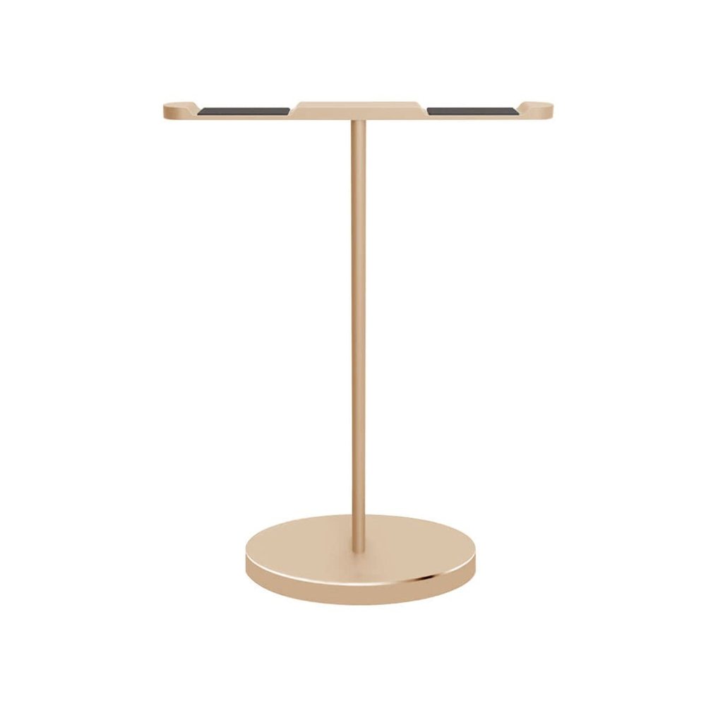 Headset Holder Headphone Stand Aluminum Alloy Vertical Stand Desktop Headphone Hanger Game Table Accessories Headset Stand/Rack Headset Stand Headphone Holder (Color : Gold)