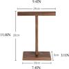 Headset Holder Headphone Stand Dual Headphones Stand for Desk Beech and Walnut Gaming Headsets Holder Hanger Creative Display Headset Hanger Headset Stand Headphone Holder (Color : Walnut) view 2