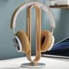 Headset Holder Headphone Stand Bamboo Wood Aluminum Headphone Stand Gaming Headset Earphone Rack Holder Headsets Storage Accessories Headset Stand Headphone Holder (Color : Silver) view 4