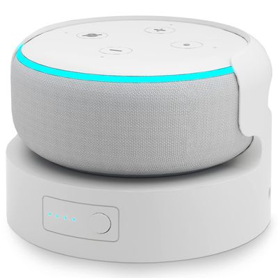 Battery Base for D0t 3th Gen Make Your D0t 3 and Google Nest Mini 2 Portable Stand Accessories, Not Including The speeaker, White