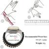 C&L Accessories Bracelets Compatible with Fitbit Versa 3 Bands/Versa 4 Bands/Fitbit Sense 2/Sense Bands for Women Men Beaded Gemstone (Black/White/Brown) view 4