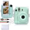 Aenllosi Hard Clear Case for Fujifilm Instax Mini 12 and PU Case for Instax mini 12/11 view 2