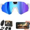 WRSFXV 2026 Upgraded Baseball Glasses with Camera, 4K Video Camera Glasses, Anti-Glare, 1200WPX Photograph, 300W Picture Recording, Loop Recording, 2H Working Hours Suitable for Sports (Blue) view 1