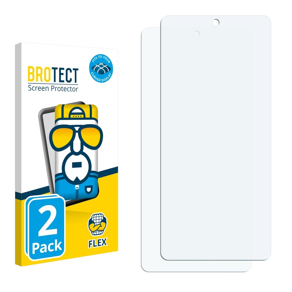 brotect 3D Curved Screen Protector Compatible with Vivo V27 (2 Pack) - Full Screen Coverage