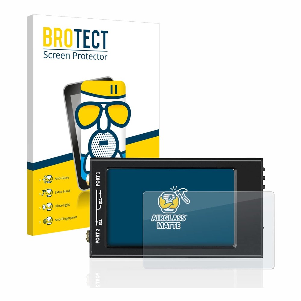 brotect Anti-Glare Glass Screen Protector Matte Compatible with NanoVNA -F V2 - Anti-Scratch 9H Protection Film