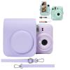 Aenllosi Hard Clear Case for Fujifilm Instax Mini 12 and PU Case for Instax mini 12/11 view 1
