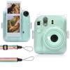 Aenllosi Hard Clear Case for Fujifilm Instax Mini 12 and PU Case for Instax mini 12/11 view 2
