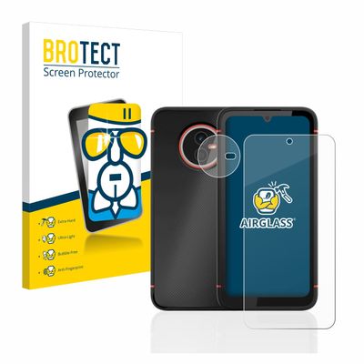 brotect Glass Screen Protector Film Compatible with Gigaset GX4 (Front+Camera) - Glass-Foil 9H Protection [Scratch Resistant, High Clarity]