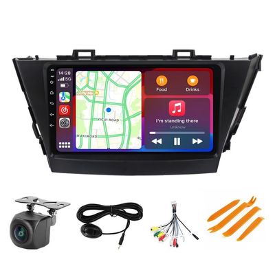 5GWiFi Upgrade Stereo Radio for Toyota Prius Plus V Alpha 2012-2017 LHD - Biorunn 8-Core Wireless Carplay Android Auto GPS Navi - 2GB+32GB 9 Inch Blue-Tooth RDS FM AM DSP