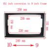 10.1 to 9'' inch Car Frame Fascia Bezel Adapter for Universal 2 Dobule Din Car Radio DVD CD Stereo GPS Navigation (White) view 2