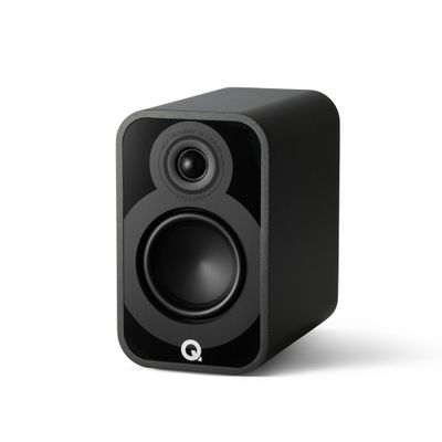 Q Acoustics 5010 Compact Bookshelf Speakers Pair Satin Black - 4.5" Mid/Bass Driver, 1" Tweeter - Stereo System for Home Theater Entertainment Center, Surround Sound TV/Record Player