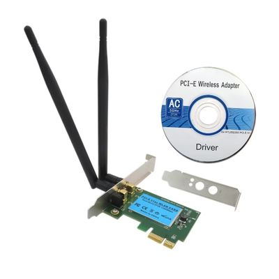1200Mbps Dual Band Wireless WiFi Card Adapter Desktop PCI-E Wireless WiFi Card 2.4G/5G Dual Band Network Adapter for Desktop
