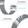 Strap Compatible with Fitbit Inspire 3 Strap, Adjustable Stainless Steel Loop Metal Mesh Magnetic Replacement Wristband Band for Fitbit Inspire 3 Fitness Tracker for Women Men (Silver) view 3