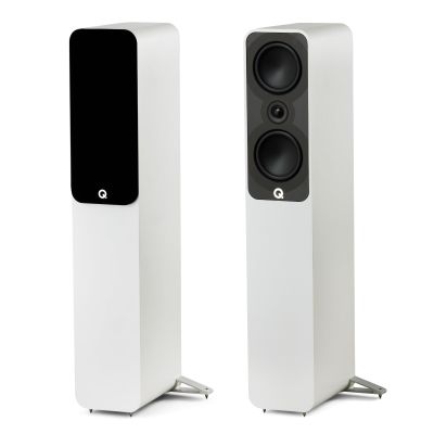 Q Acoustics 5040 Floorstanding Speaker Satin White (Single Speaker-Order Two Units) Stereo System for Home Entertainment Center, Surround Sound TV/Record Player