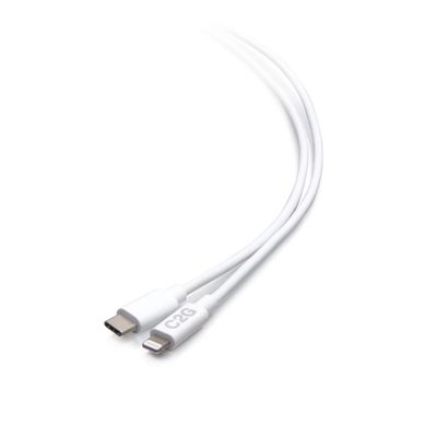 10ft (3m) USB-C Male to Lightning Male Sync and Charging Cable - White