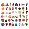 100 Pack Mexican Fiesta Stickers, Mexican Taco Cinco De Mayo Party Favors, Party Decorations view 3