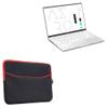 BoxWave Case Compatible with AORUS AERO 14 OLED (2023) - SoftSuit with Pocket, Soft Pouch Neoprene Cover Sleeve Zipper Pocket - Jet Black with Red Trim view 1